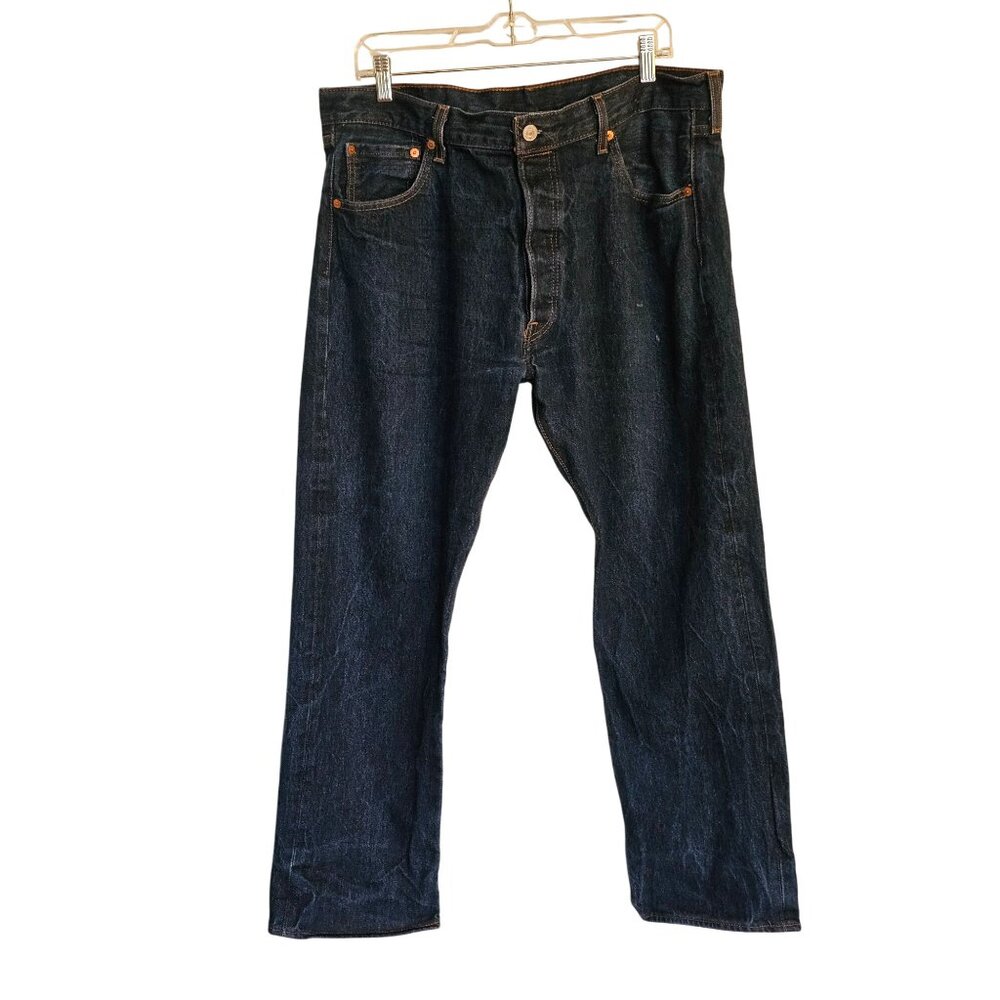 Levi's 501 men 38x30 dark wash button fly straight leg